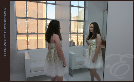 getting ready for her bat mitzvah at loft 450 nyc
