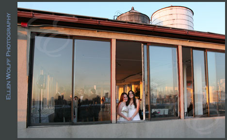 bat mitzvah portrait of 2 sisters on the rooftop at loft 450 nyc